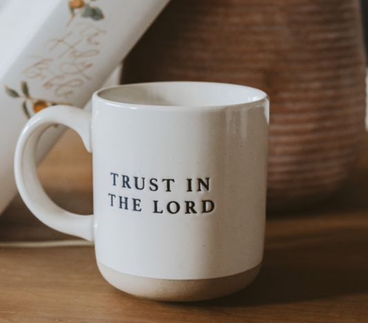 Trust In The Lord Stoneware Coffee Mug - Home Decor