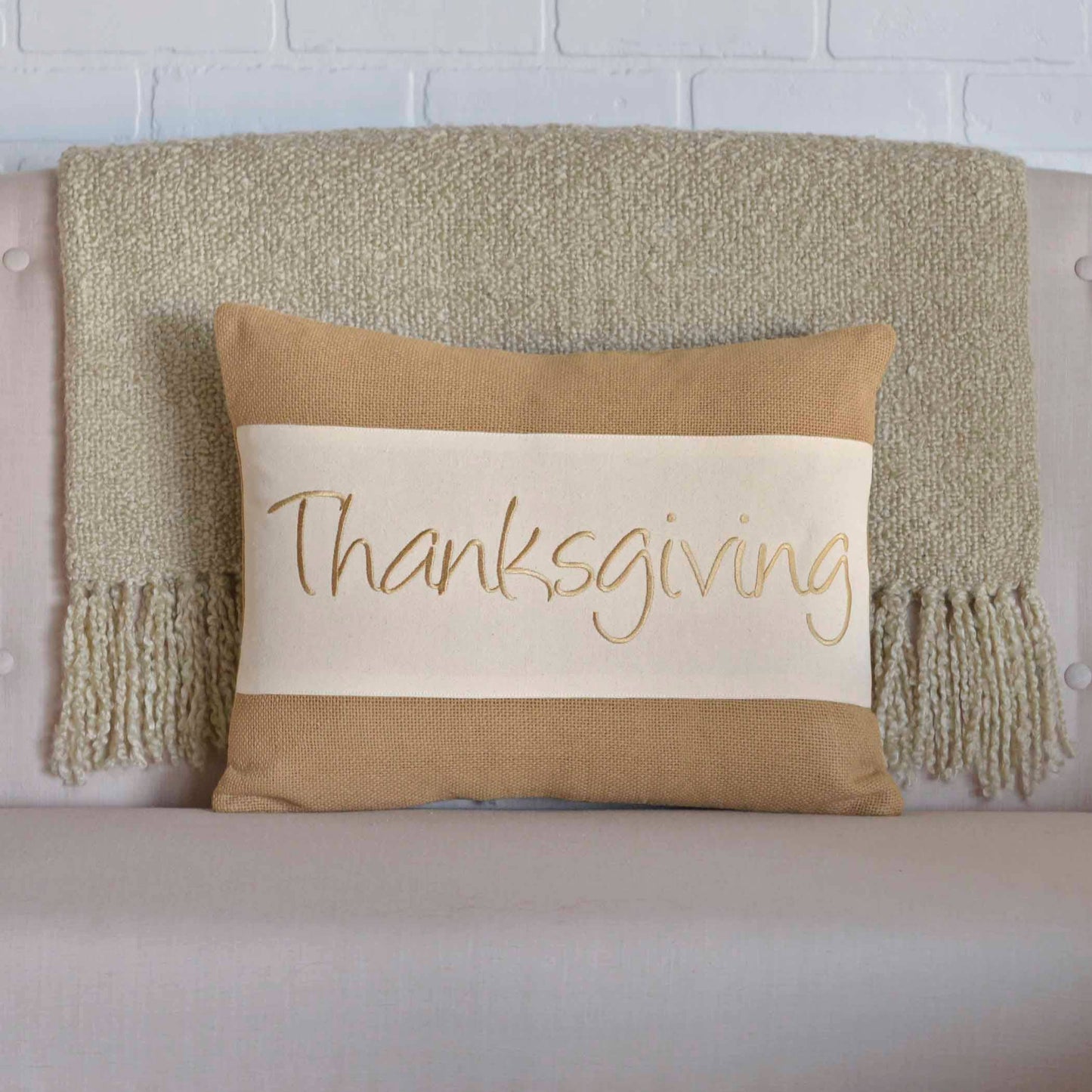 Thanksgiving Autumn Harvest Decorative Lumbar Pillow 14x18 Fall Seasonal Home Accent