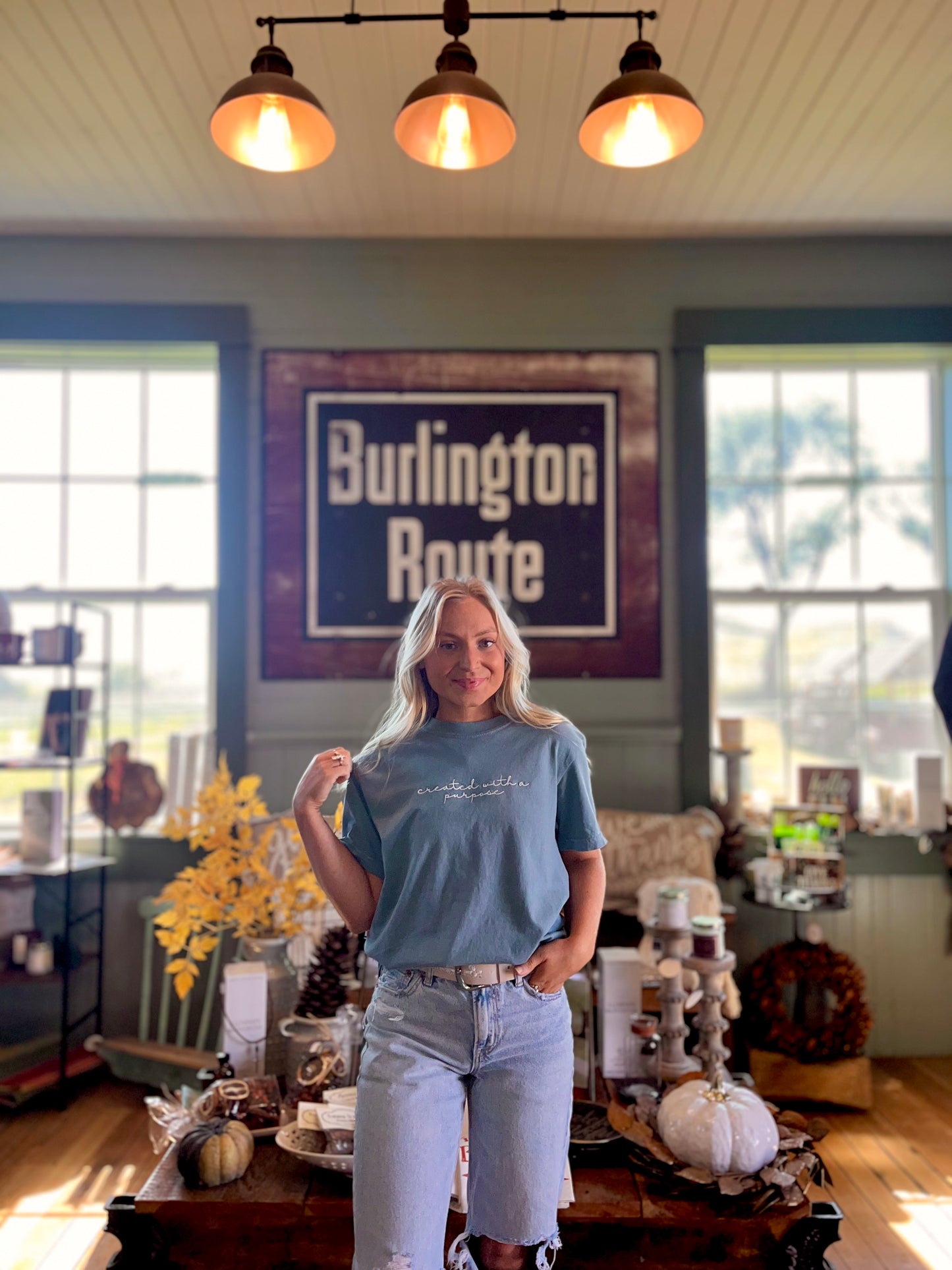 Embroidered Created With A Purpose Tee