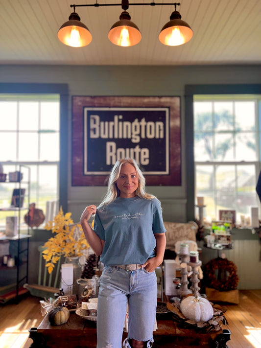 Embroidered Created With A Purpose Tee