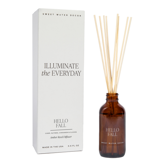 Hello Fall Amber Reed Diffuser - Home Decor & Gifts