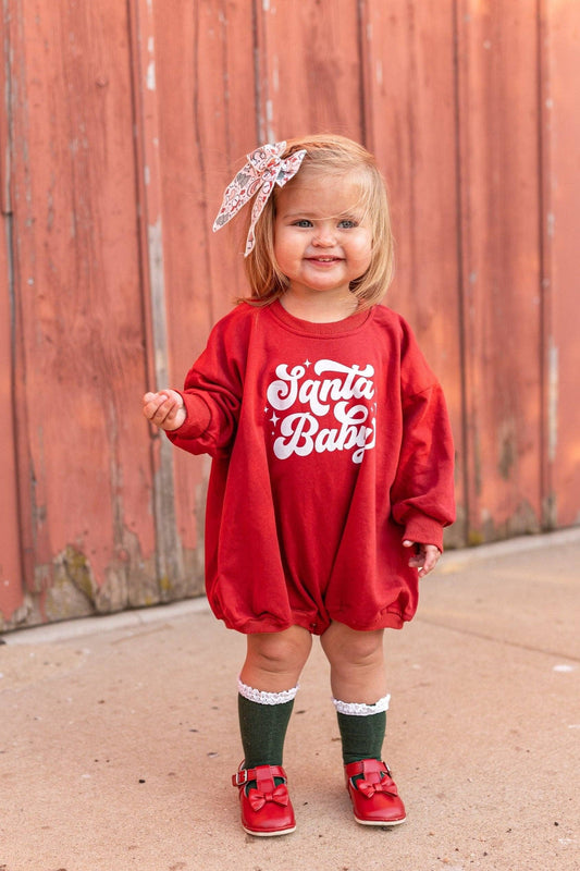 Santa Baby Christmas Sweatshirt Romper Baby Toddler Clothes