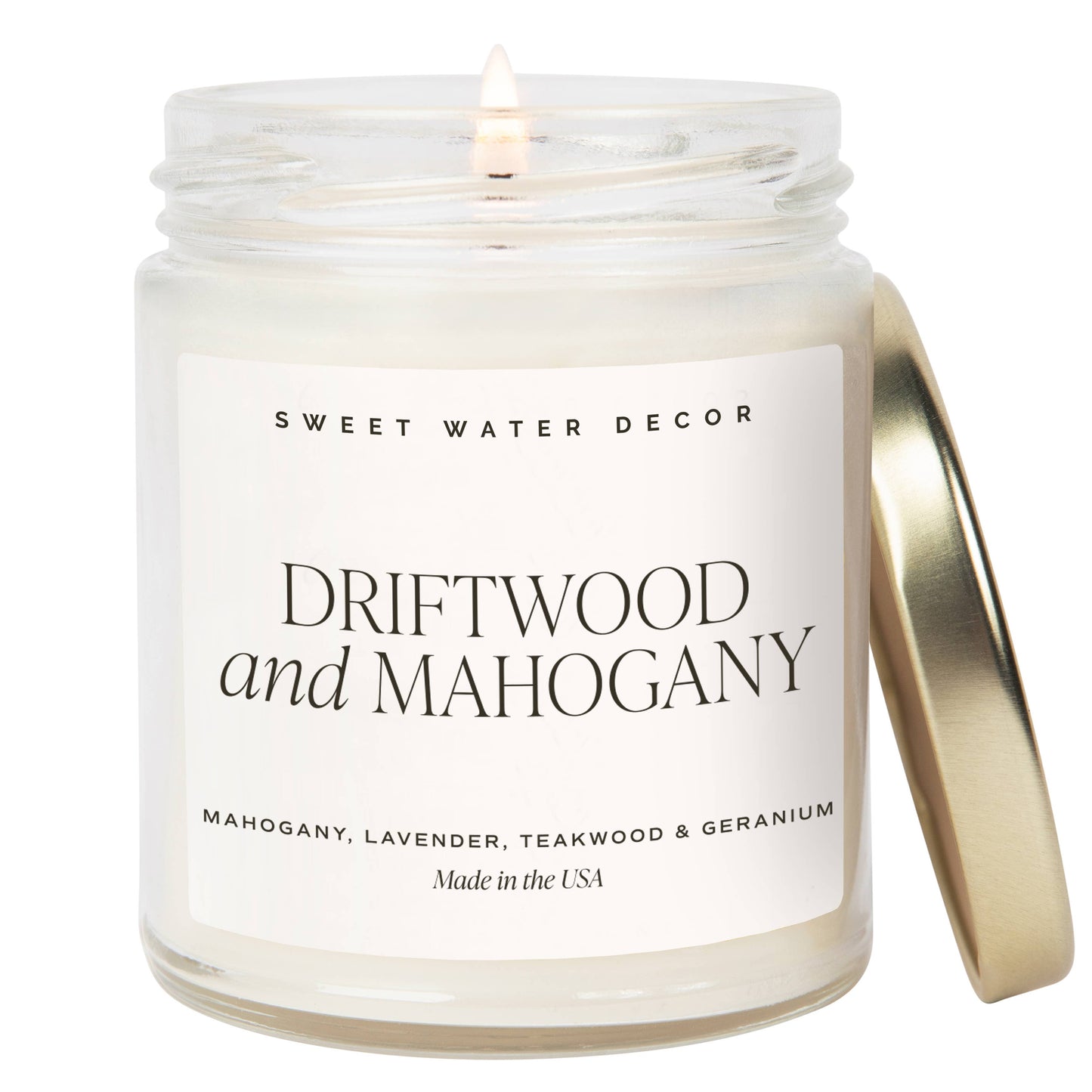 Driftwood and Mahogany 9 oz Soy Candle - Home Decor & Gifts